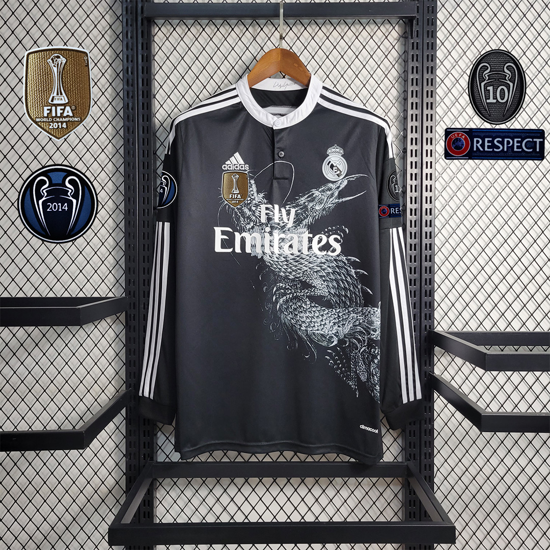 Real Madrid Retro 14-15 Third Away Long Sleeve Jersey